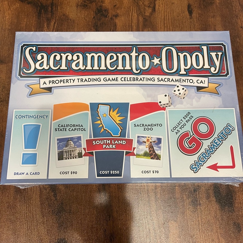 Sacramento-Opoly Monopoly NEW Board Game